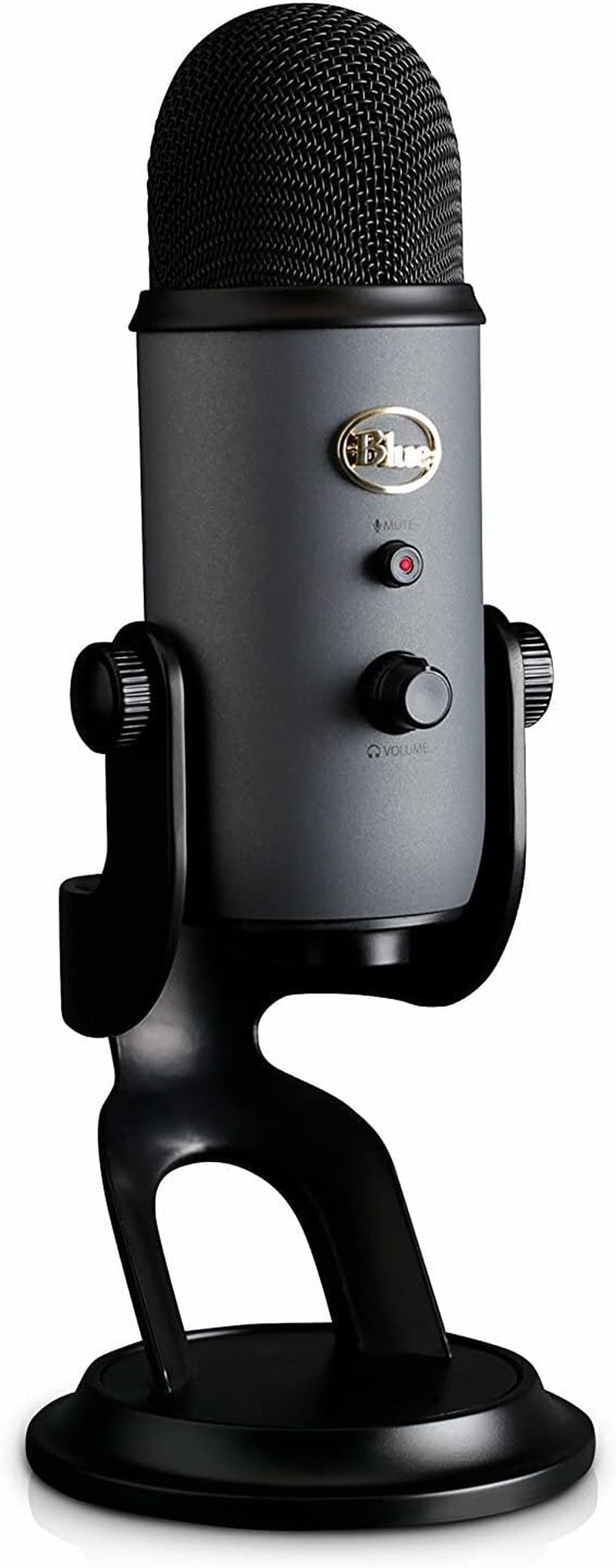 Yeti USB Microphone for Recording, Streaming, Gaming, Podcasting on PC and Mac, Condenser Mic for Laptop or Computer with VO!CE Effects, Adjustable Stand, Plug and Play - Slate