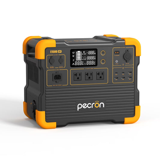 E1500LFP Portable Power Station 1536Wh Capacity 2200W AC Outport Solar Generators Lifepo4 Battery UPS for Indoor Home Backup Emergency Outdoor Camping RV Trip