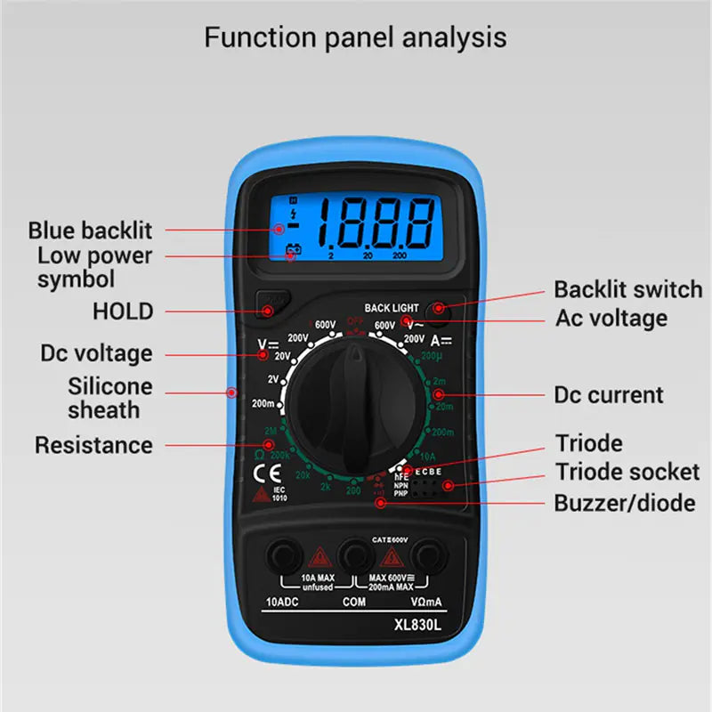 XL830L Green Protective Case for Digital Multimeter