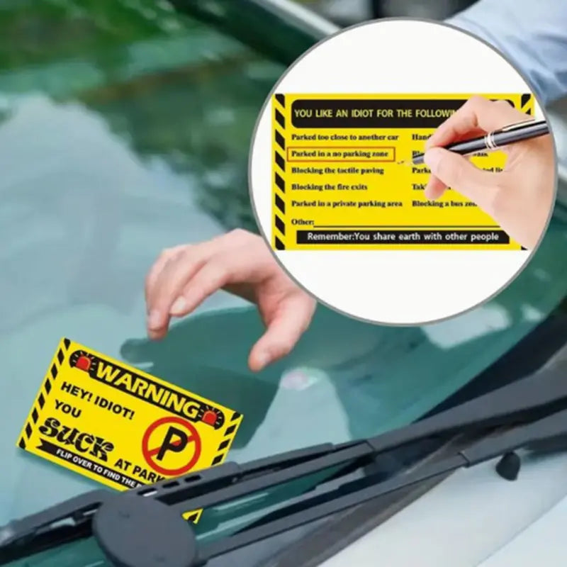 50-Pack No Parking Cards for Unauthorized Parking
