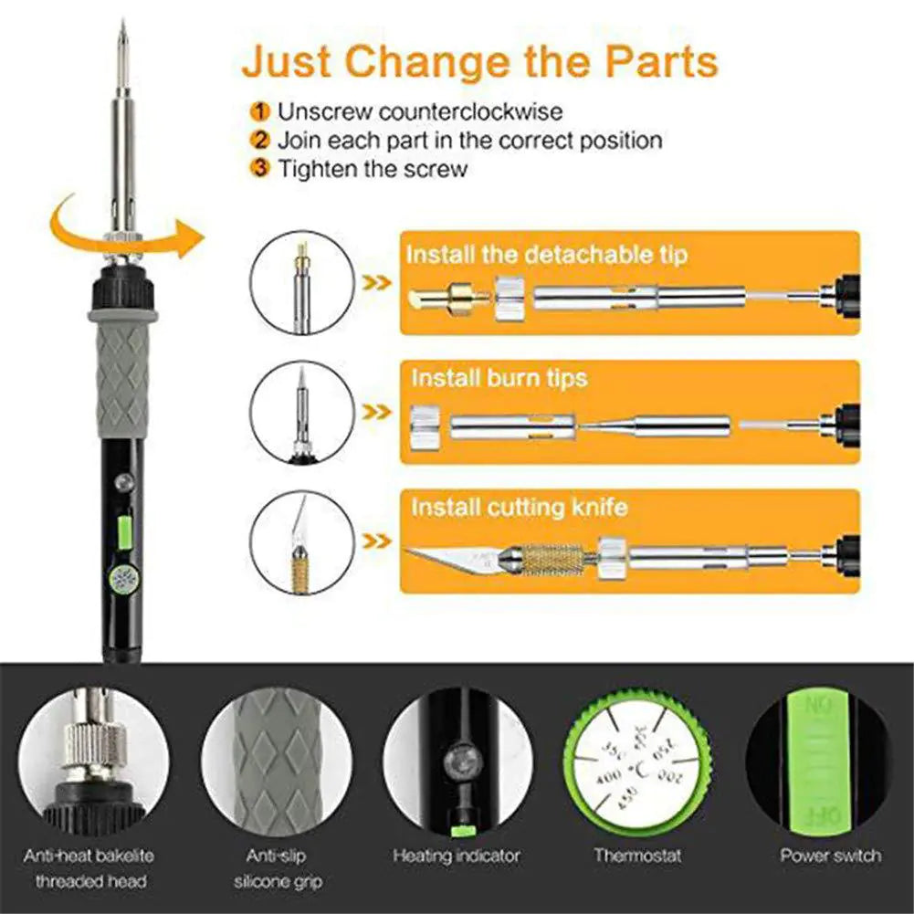 Soldering Iron Set with Engraving and Wood Burning Tools