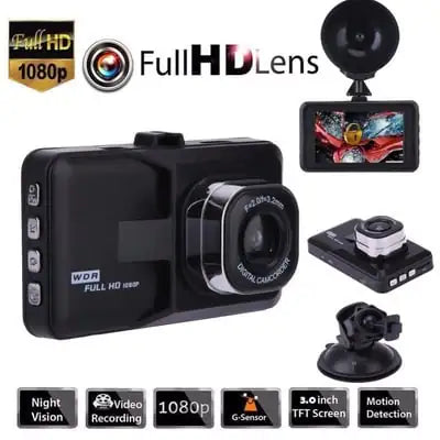 HD 1080P Black Gold Steel Hidden Car Driving Recorder
